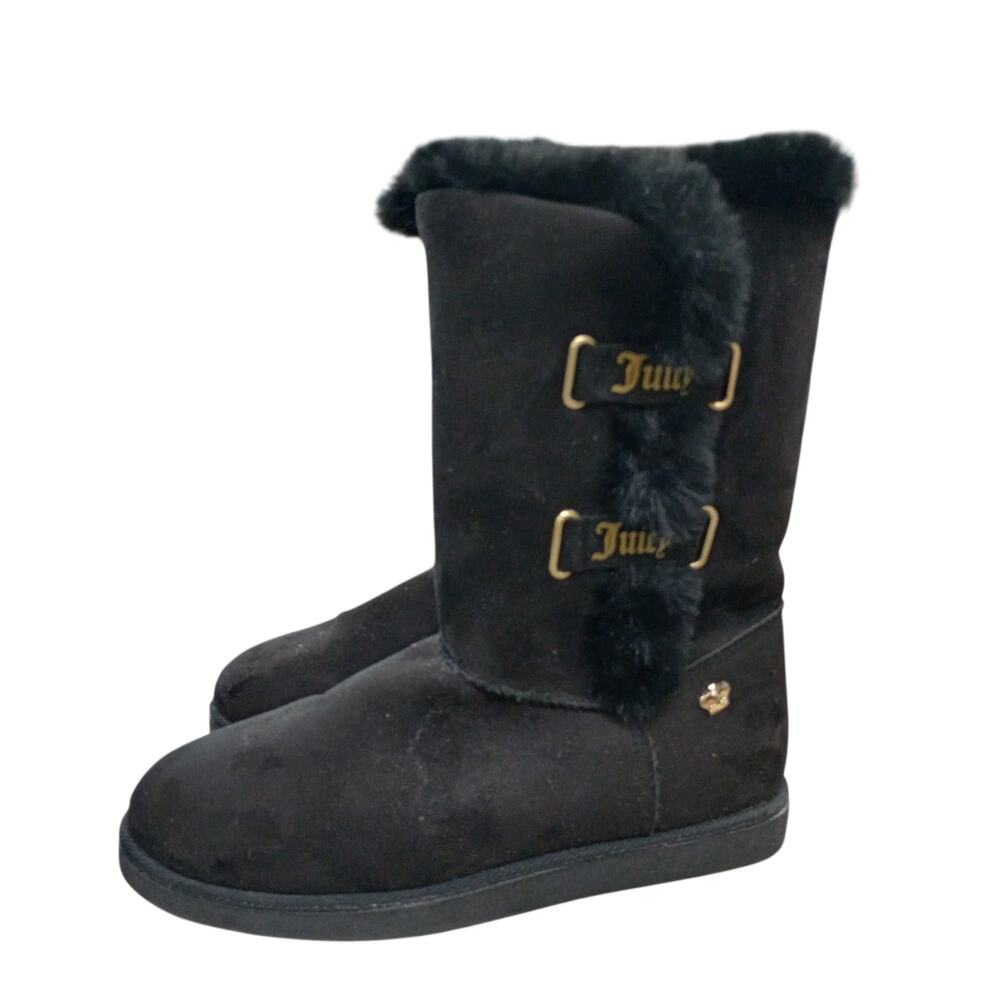 Juicy Couture Women's Koded Faux Fur Lined Boots Black Size 6